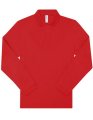 Heren polo B&C My Polo 210 Long Sleeve rood